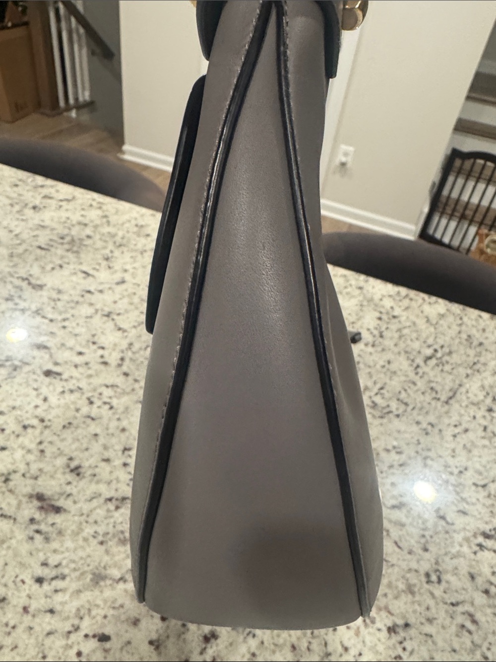 Salvatore Ferragamo Gancini Fiona Fumeé Urban Grey Leather Hobo (COA & receipt) - Picture 9 of 16